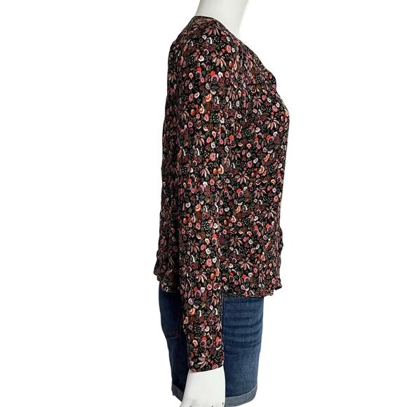 Maeve Anthropologie Womens Ditsy Floral Long Sleeve Button Down Blouse Small - Picture 4 of 12